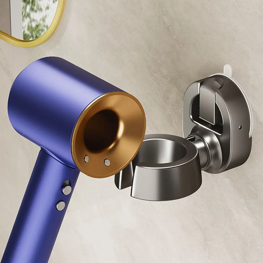 

Suction Cup Hair Dryer Storage Rack Detachable Wall-mounted Hair Dry Holder Space Saving Sturdy Hairdryer Straightener Stand