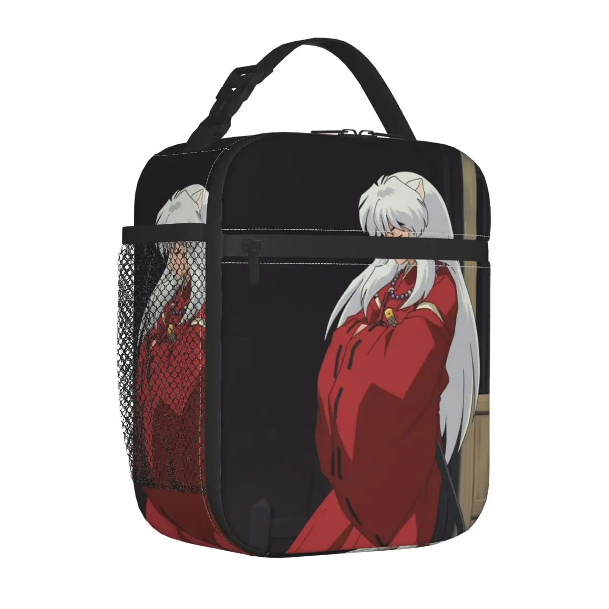 Custom I-Inuyashaes Anime Insulated Lunch Bag for Women Cooler Thermal Bento Box Work School Travel Portable Tote Bags view 2