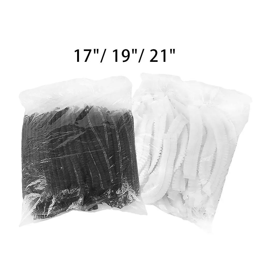 100 Pieces Disposable Hair Shower Caps Non Woven Bouffant Hat for