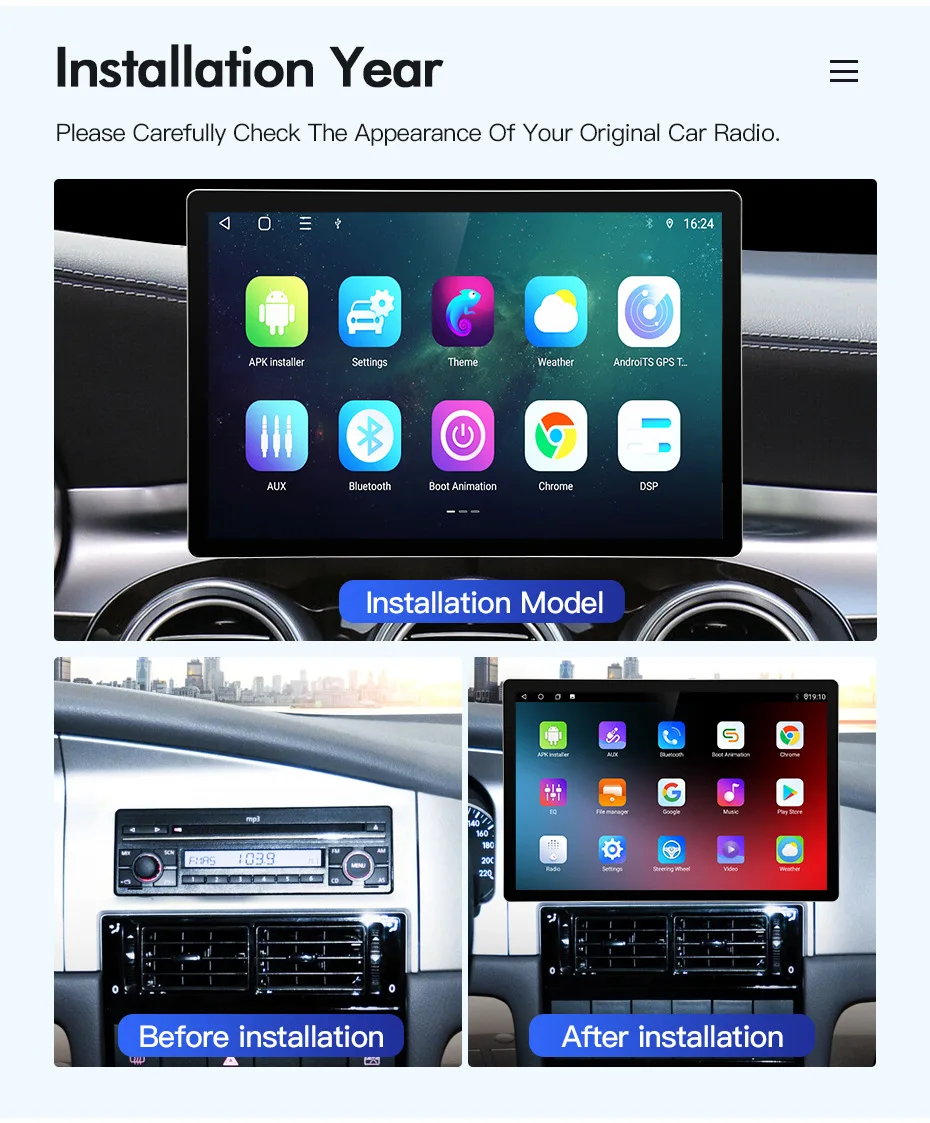 Car Multimedia Player Stereo GPS Radio Navigation Android Screen For Mitsubishi Lancer Evolution EVO X EX 2007–2017