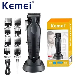 Kemei KM-2296 Professional Hair Beard Trimmer Grooming Kit Barber Haircut Shaving Electric Razor Shaver For Men Usb