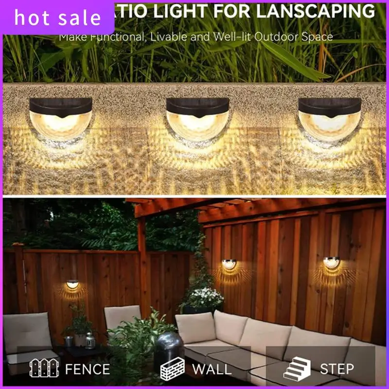 

6 Pcs 6LED Fence Lights Outdoor Lights For Garden Balcony Step Light Decoration Light Solar-Warm Light