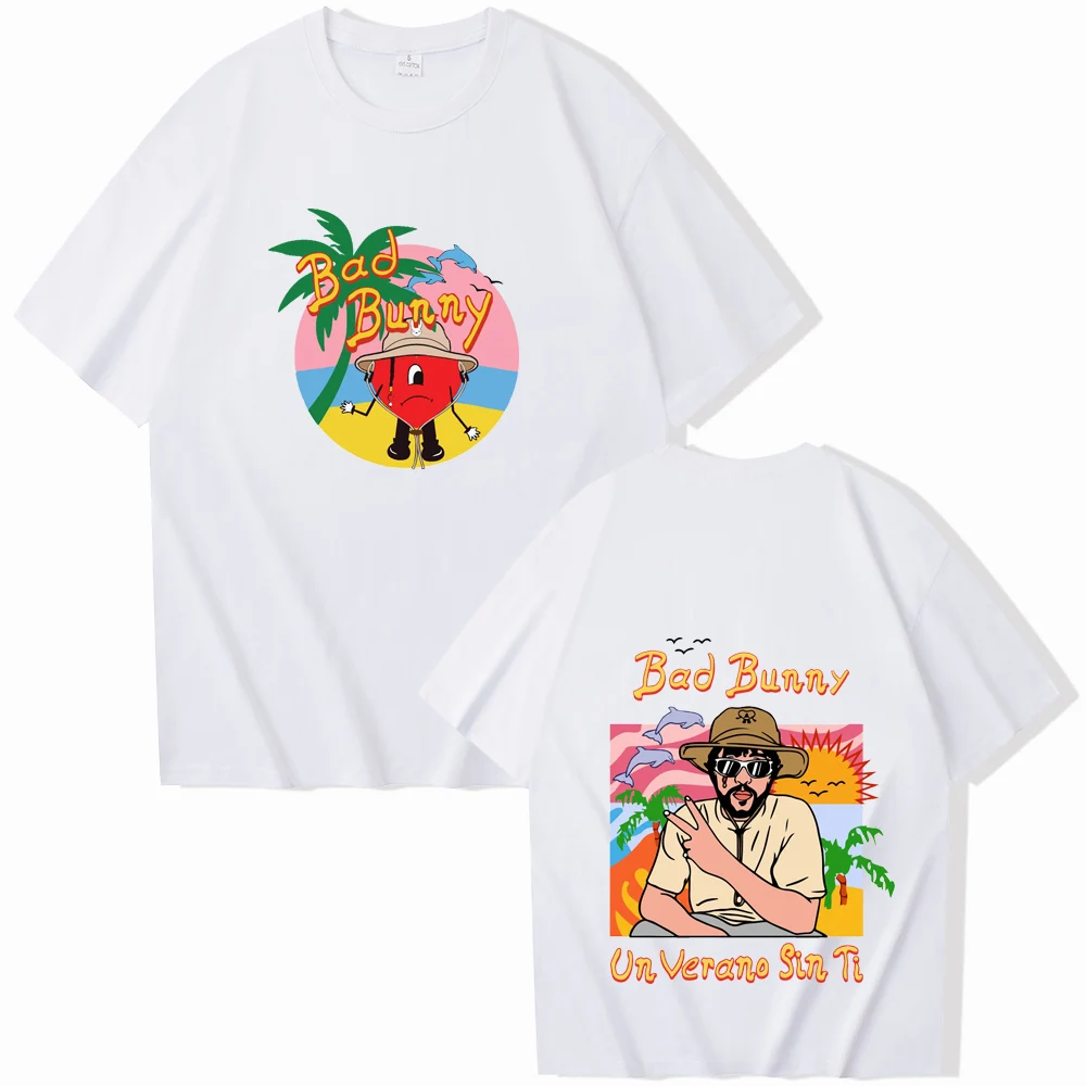 Bad Bunny Un Verano Sin Ti 2024 T-shirt Women Printing O-neck Summer Casual Shirt Oversized T Shirt T Shirt for Men Regular