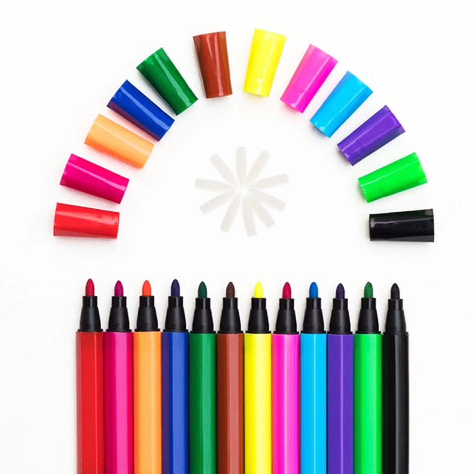 

10Pcs Acrylic Paint Marker Replacement Tips Soft Nylon Fine 04Mm Precise Drawing Sketch Art Supplies Permanent Markers