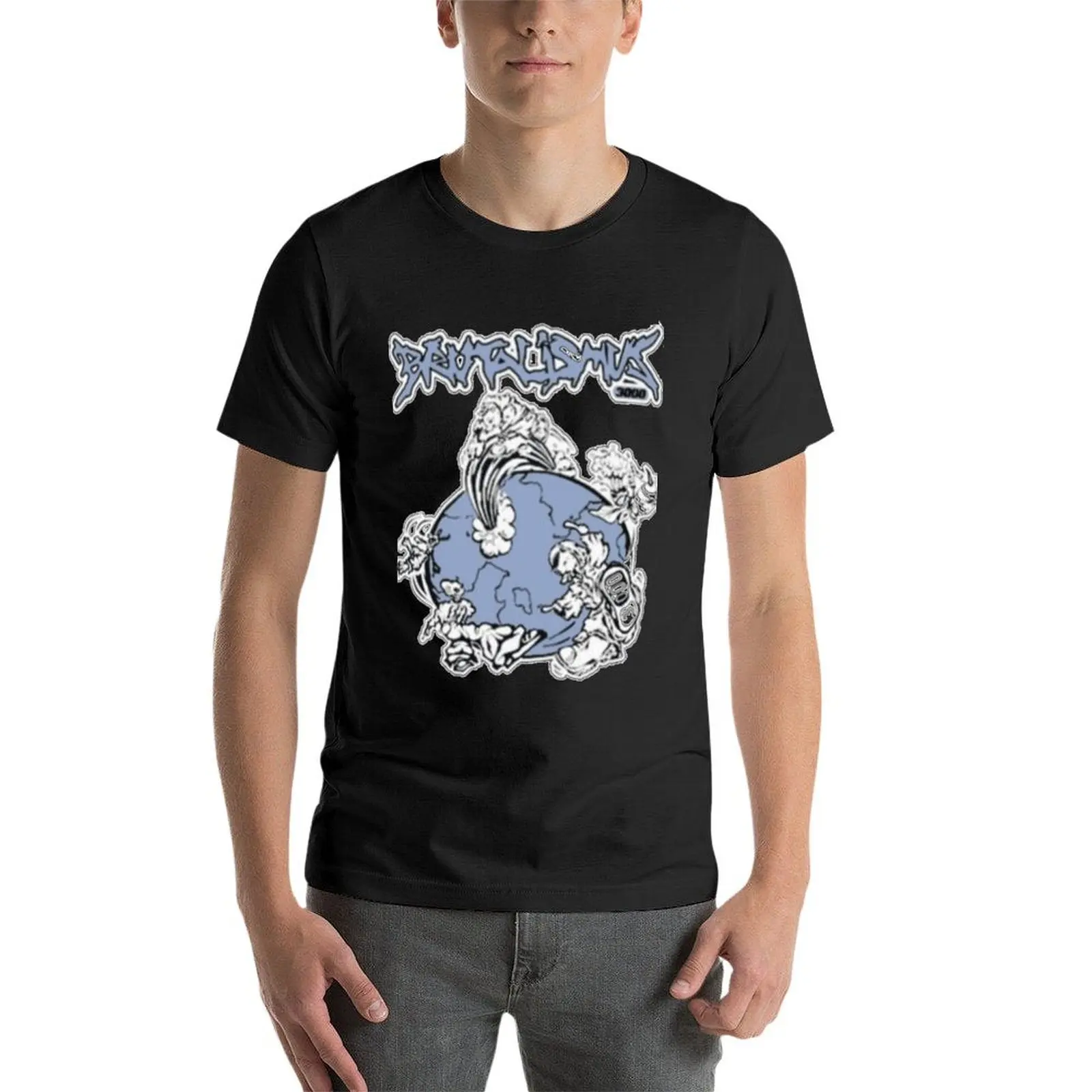 Brutalism 3000 1 T-Shirt Zomerkleding Vintage Jongens Dierenprint Workout Shirts Voor Mannen