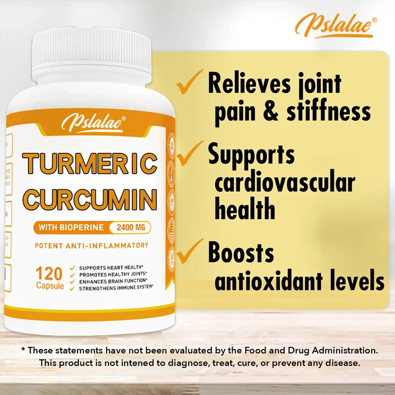 Curcumin Capsules Contain Piperine and Black Pepper Extract To Support Joint Health and Relieve Pain