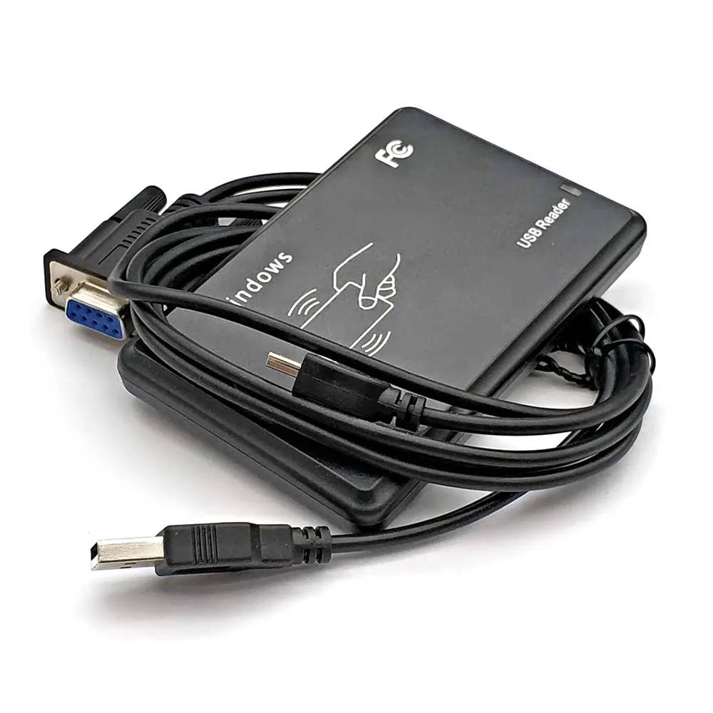 Brand New R21D Black RFID Proximity Sensor Smart ID Card Reader 125Khz EM4100 TK4100 EM Card Reader RS232 Interface