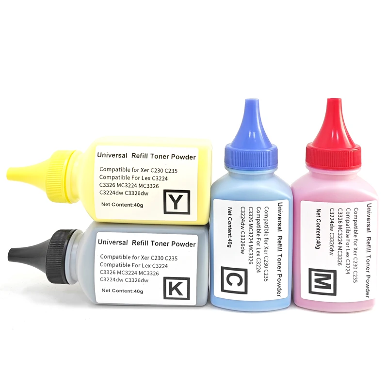 40g C230 Refill Toner Powder Compatible for Xerox C325 For Lexmark CS331dw CX331adwe CS431dw CX431adw  C3224 C3326 MC3224 MC3326