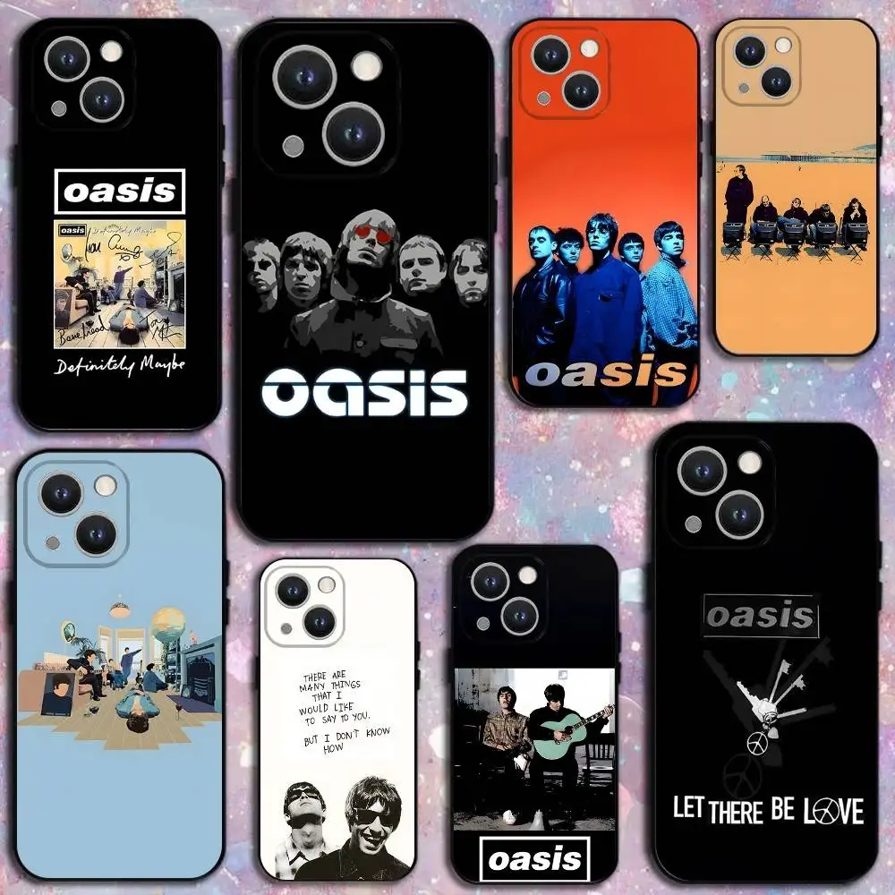 

Rock Band O-Oasis Phone Case For iPhone 16,15,14,13,12,11 Plus,Pro Max,XS,X,XR,SE,Mini,8,7,Soft Silicone Black Cover