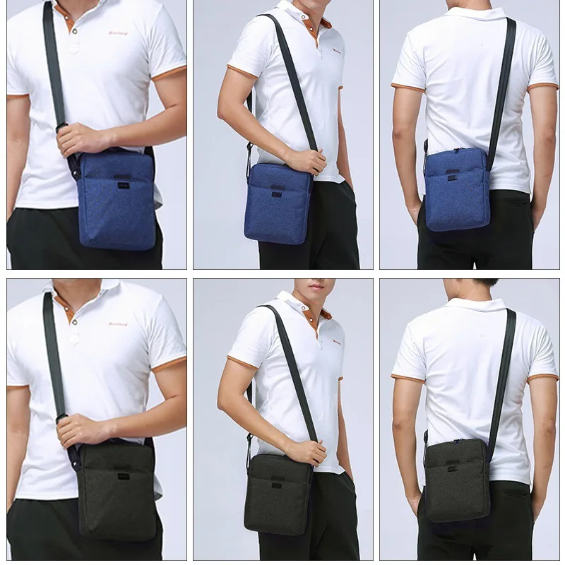 Men's cross-body bag women's multi-layer large capacity one shoulder diagonal across zipper waterproof portable shoulder bag