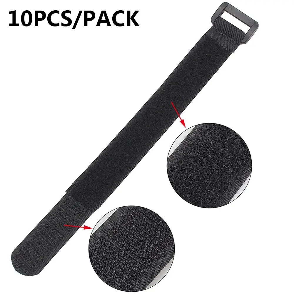 20*500mm 10pcs High Quality Multil Purpose Self-adhesive Reusable Fastening Strap Cable Ties Bike Tie Nylon Hook & Loop