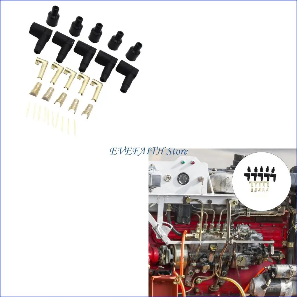 

124B Complete Plugs Connection Includes Rubber Terminals Pins Upgrades for Motorcycle Car Ignition Systems