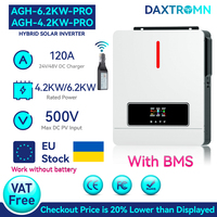 Daxtromn 4200W 6200W Hybrid Solar Inverter 48V 220V 500VDC 120A MPPT Solar Charger 6.2KW 4.2KW Solar Hybrid inverter with BMS