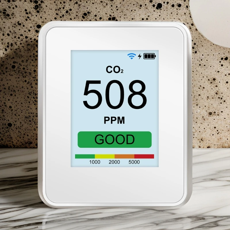 Professional Indoor Air Quality Device, Monitors Key Air Including CO2 PM2.5 Concentration