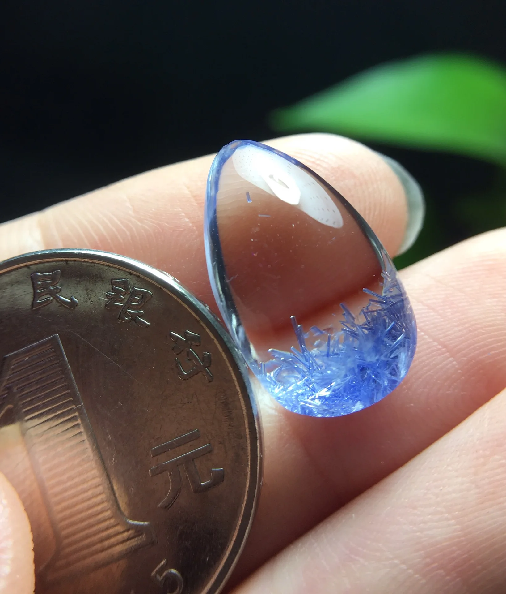 الطبيعية الأزرق Rutilated Dumortierite قلادة من الكوارتز 18.6*11.2*8.7 مللي متر واضح زهرة قلادة الذهب والمجوهرات AAAAAAA