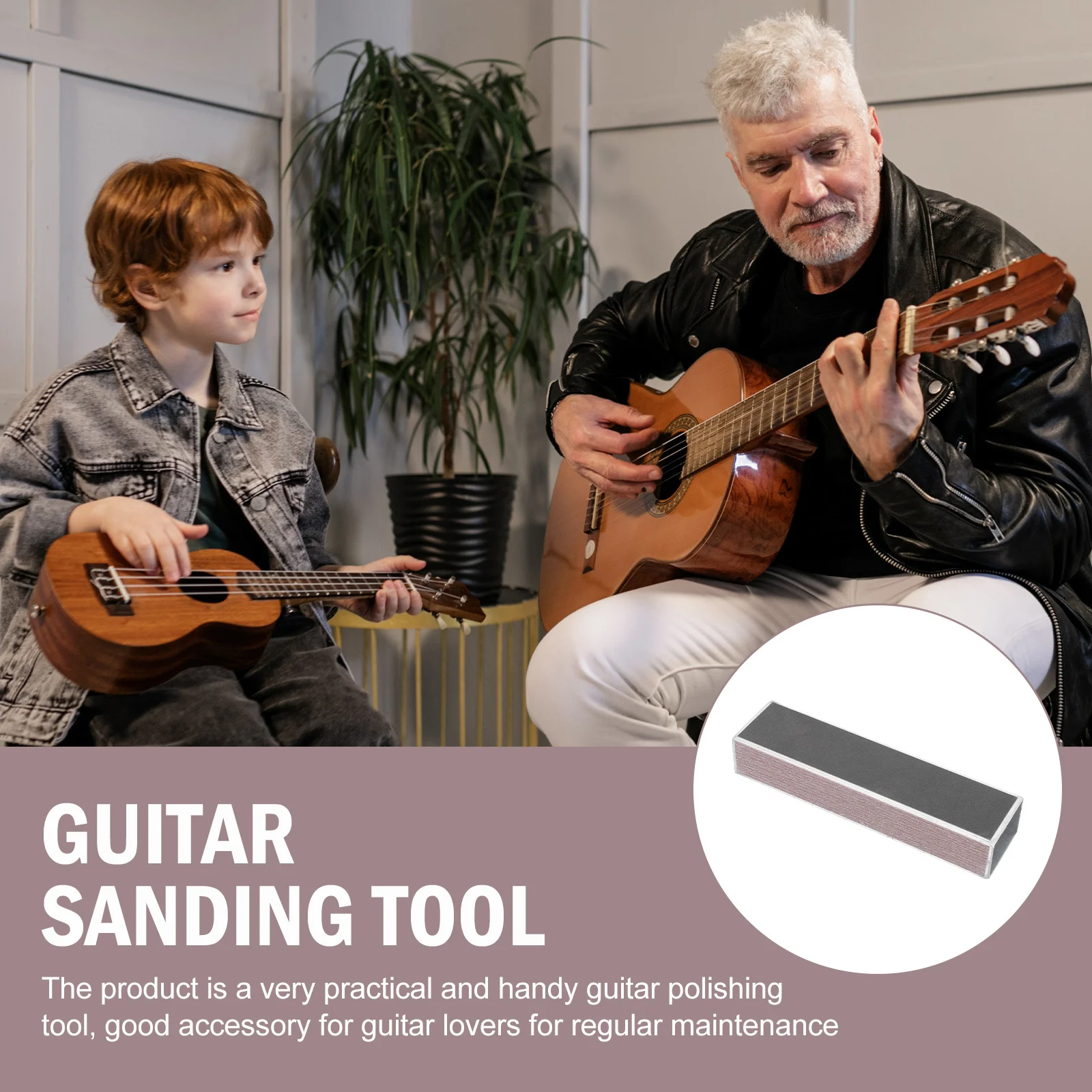 

Guitar Fret Sanding Beam Premium Material Guitar Polishing Tool Compact Lightweight Suitable for Regular Maintenance and Travel