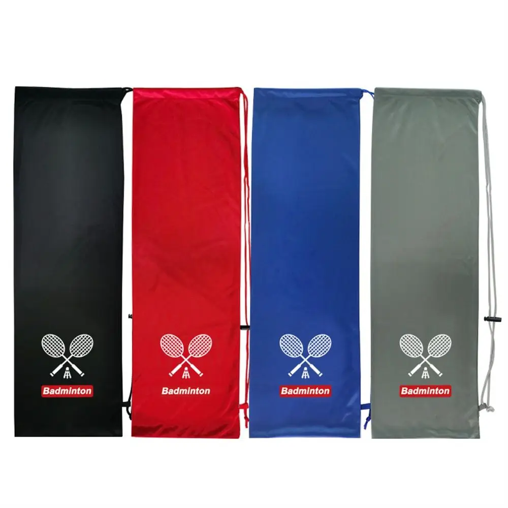 Bolsa de raqueta de bádminton con bolsillo con cordón, cubierta de franela de gran capacidad, bolsas de raqueta de tenis, manga protectora de 23cm x 72cm