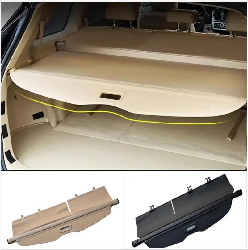 

Car Rear Trunk Security Shield Cargo Cover For TOYOTA Land Cruiser LC200 2008-2017 Black / Beige High Qualit Auto Accessories