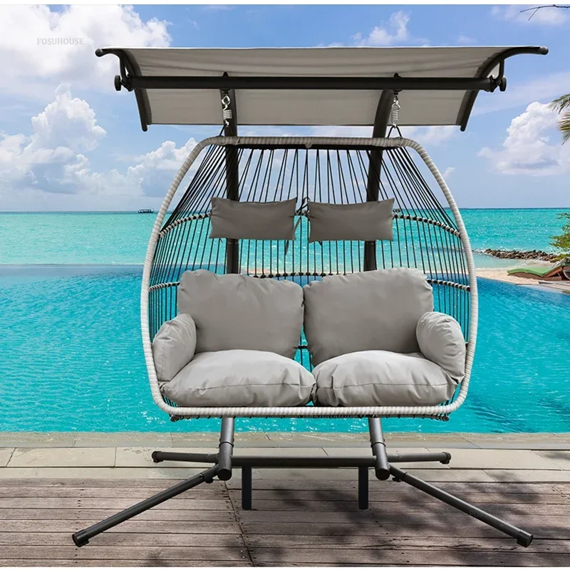 #Outdoor Garden Hammock Courtyard Hanging Chair Outdoor Home Balcony Swings Leisure Waterproof Cradle Hammock Outdoor Furniture