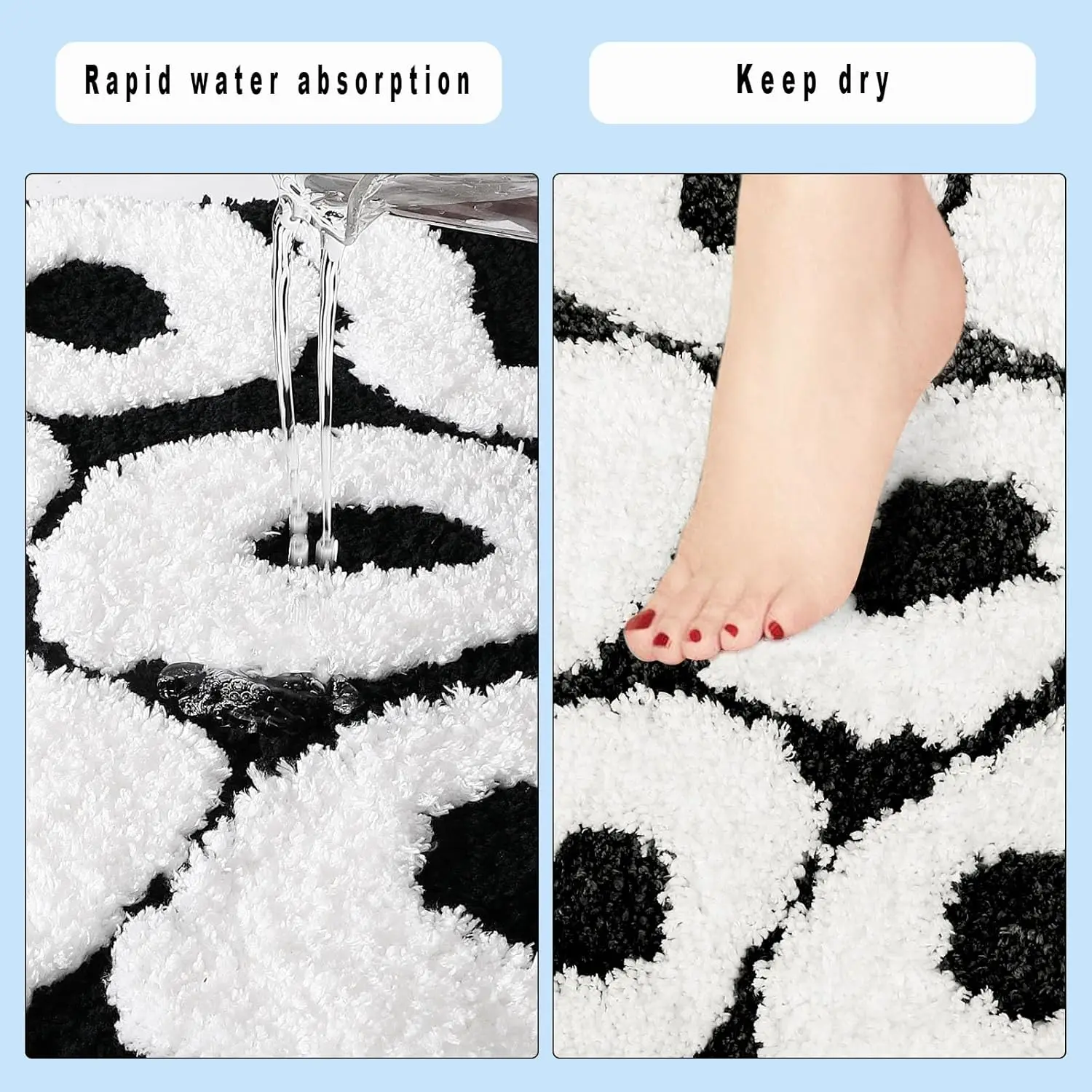 Black White Tufted You Look Good Bathroom Mats Rug Carpet, Gift Mats, Living Room Rug, Rug For Funny Bedroom, Cute Fun Bath Mat