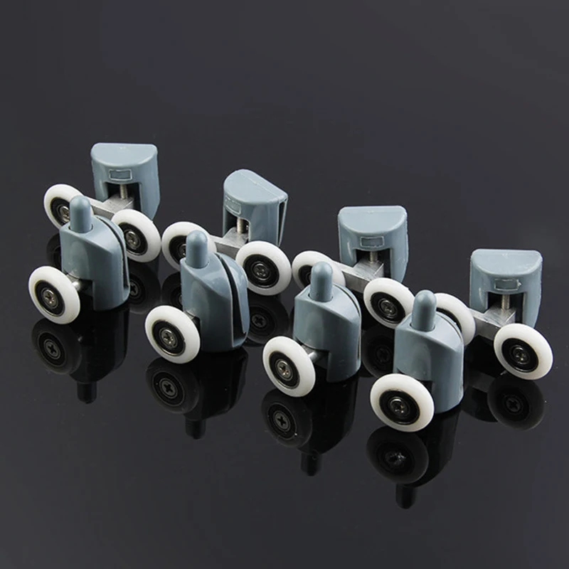 8pcs Shower Rooms Cabins Pulley  Roller /Runners/Wheels/Pulleys Diameter 22/23/25MM (4double top +4 singel bottom )