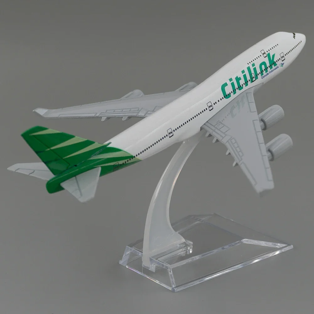 Avión de aleación a escala 1/400 Boeing 747, Indonesia Citilink Air, avión de 16cm, modelo B747, juguetes, decoración, regalo para niños para colección