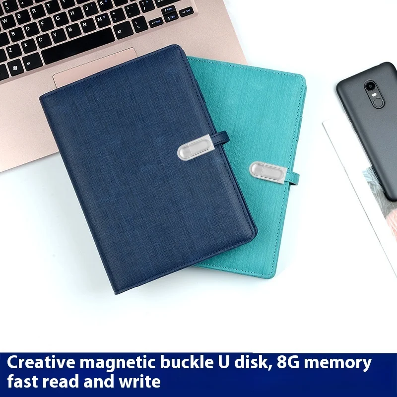 Wireless Charging Notebook Cover Imitation Leather Dorian Paper Business Office Notebook Comes with Exquisite GiftCustomizedLOGO