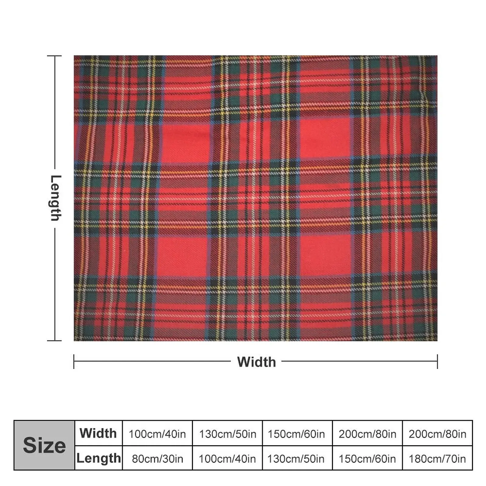 Royal Stewart Tartan Throw Blanket Heavy Soft Big Plaid on the sofa Blankets Sofas Of Decoration Blankets