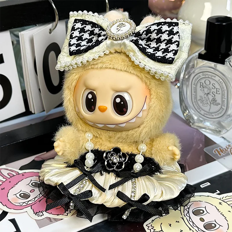 Labubu เสื้อผ้าตุ๊กตาเสื้อผ้าแฟชั่น Overalls,V1 V2 V3 ตุ๊กตาเสื้อผ้าอุปกรณ์เสริม, labubu เสื้อผ้า Designer,15/17 ซม.ตุ๊กตาของเล่น