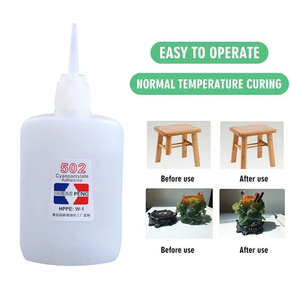 8pcs 502 Super Glue Instant Quick Dry Cyanoacrylate Strong Adhesive Quick Bond Leather Rubber Metal Office Supplies Fast Glue