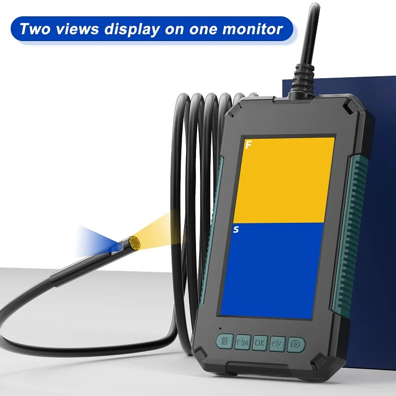 HD1080P Industrial Endoscope Camera 4.3'' Screen Single Dual Lens Pipe Inspection Borescope Waterproof LEDs 2600mAh Record Video image 3