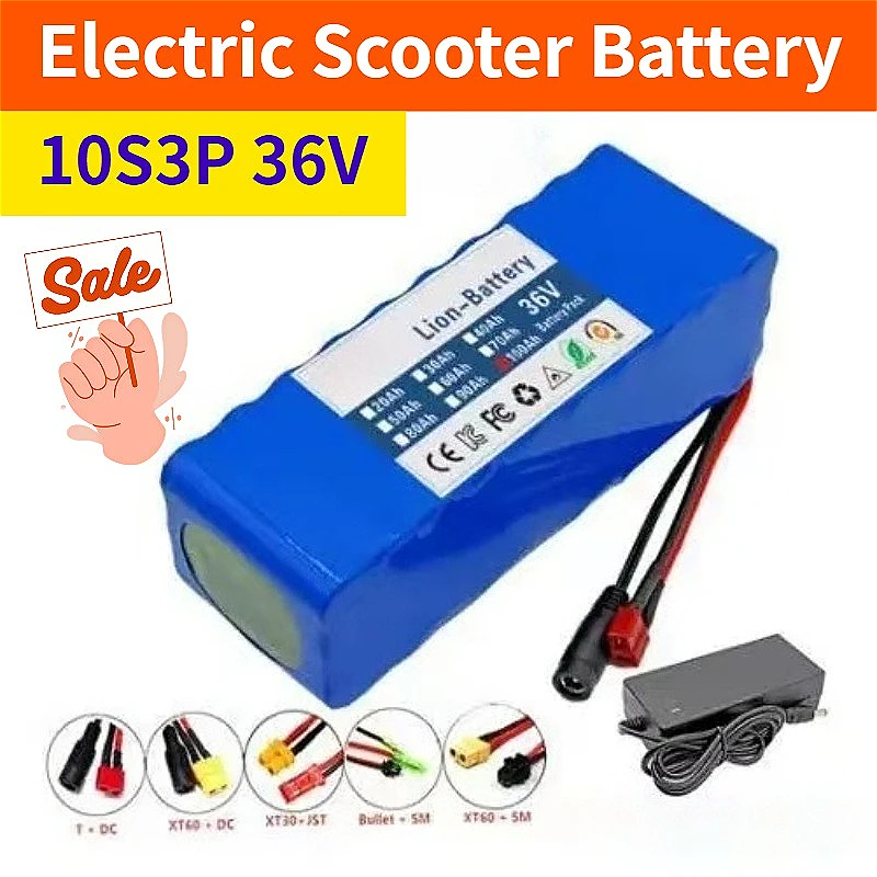 

10S3P 36V 100Ah 18650 Lithium Rechargeable Battery for Electric Scooter