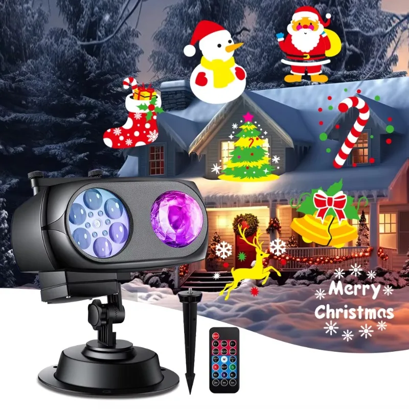 

Outdoor Cassette Dynamic Pattern Projector Snowflake Christmas Halloween Pattern Projection Light