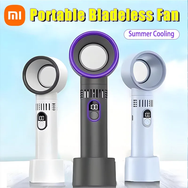 

Новый уличный портативный портативный вентилятор Xiaomi со светодиодным дисплеем, мини-перезаряжаемый 100-уровневый высокоскоростной вентилятор с бесплатным управлением, новый