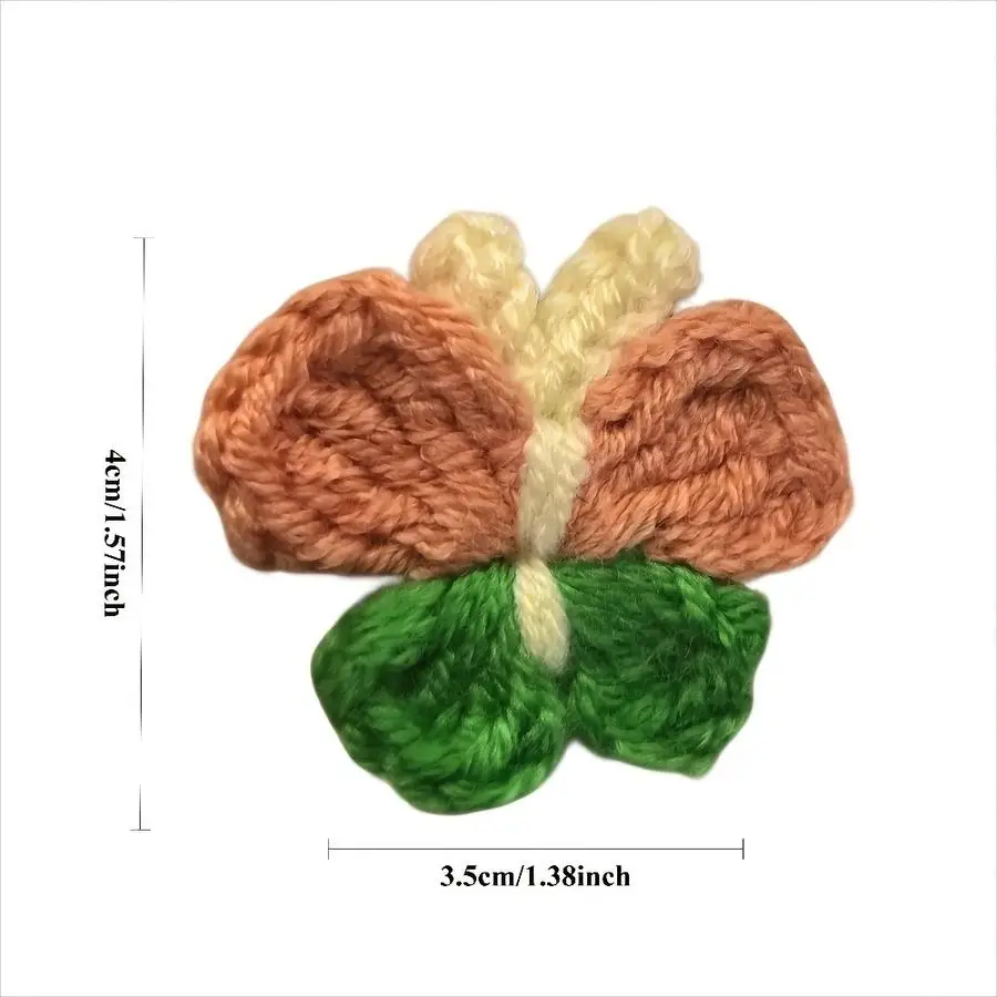 1/5/10/20/50/100pcs Adorable and Romantic Butterfly Appliques, Including 6 Single-color and 6 Two-tone Pieces. High-quality Knit