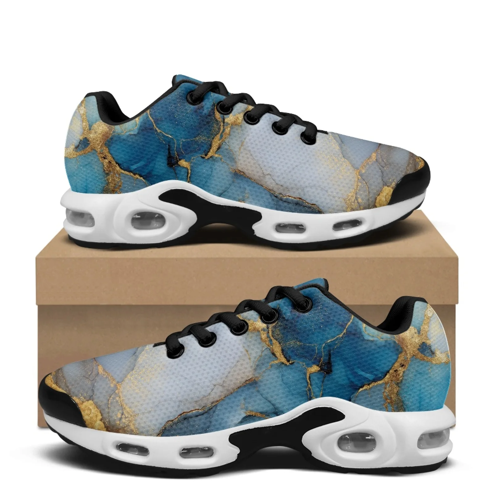 PENSTROLL Blue Gold Vein Tenni - Air Cushion Jogger Shoes Men review and price