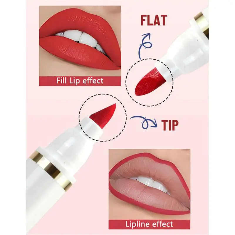 Lápiz Delineador de labios mate Sexy, lápiz labial líquido de contorno rojo, resistente al agua, larga duración, antiadherente, Cosméticos tintados