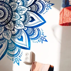 Mandala Lotus PVC Wall Sticker Eid Mubarak Lotus Flower Datura Zen Decorative Decals Sticker 30x90cm Home Wall Decoration