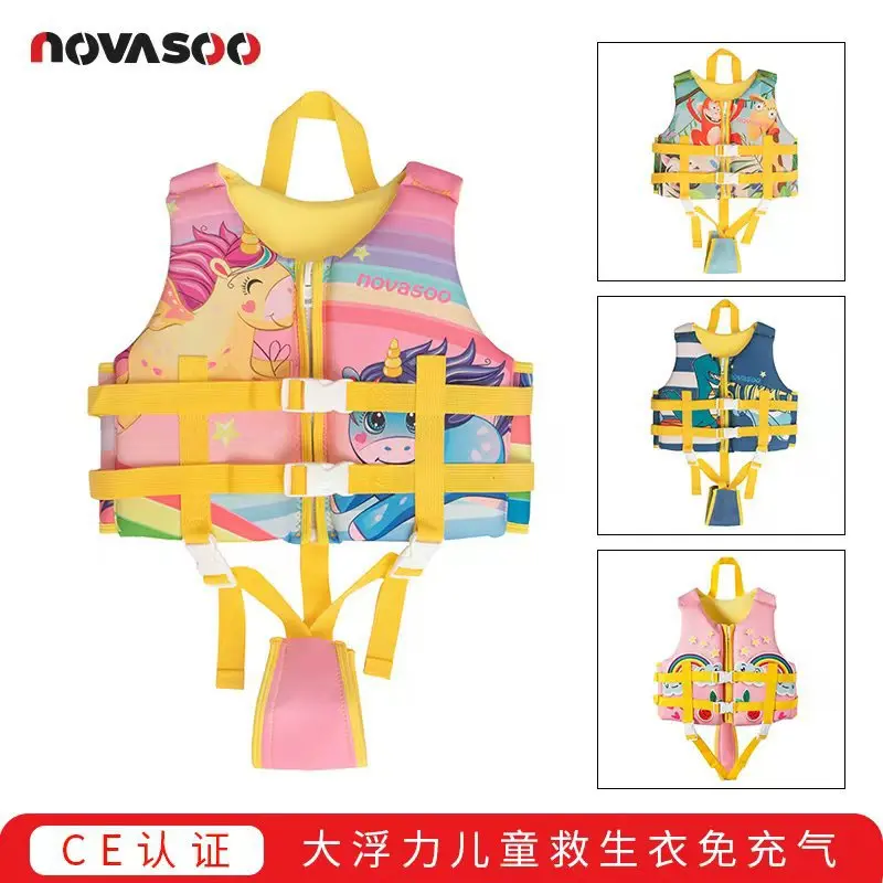 Large Buoyancy Kids Life Vest Non Inflatable Safe Swimming Accessory Toddler Float Jacket Training Aid view 2