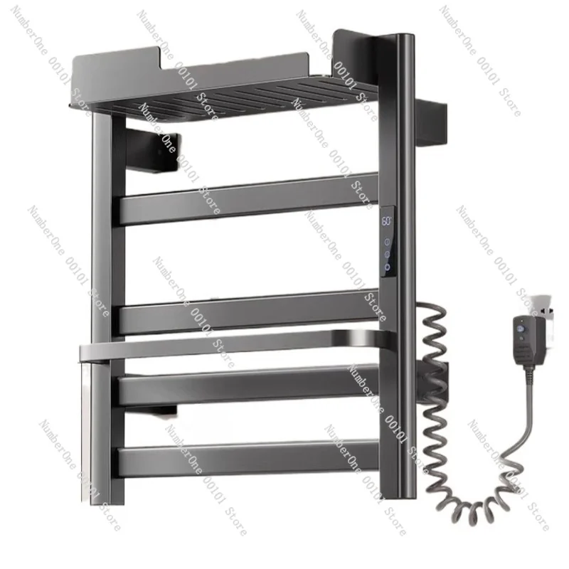 2026 New Detachable Washable Towel Warmer Rack Oxidized Shelf Smart Timer Heated Rail Bathroom Dryer Organizer