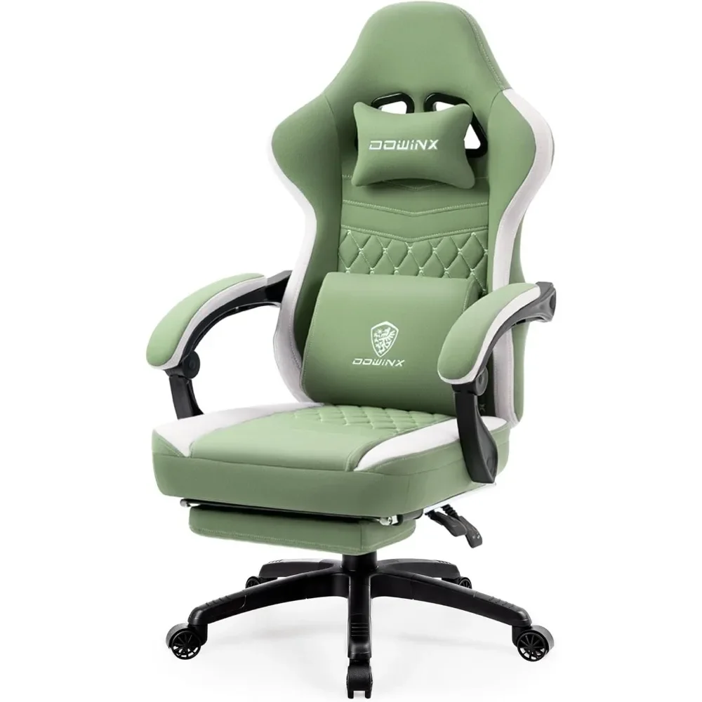 

Gaming Chair Breathable Fabric Game Chair with Gel Pad and Storage Bag, Comfortable Gamer Chair with Pocket Spring Cushion