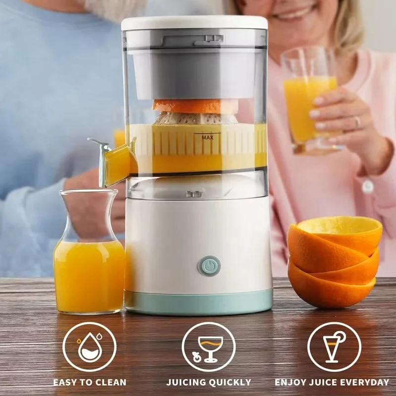 Extractor de frutas completamente automático, exprimidor doméstico, máquina de jugo portátil, separación de residuos, taza exprimidora de frutas en espiral bidireccional