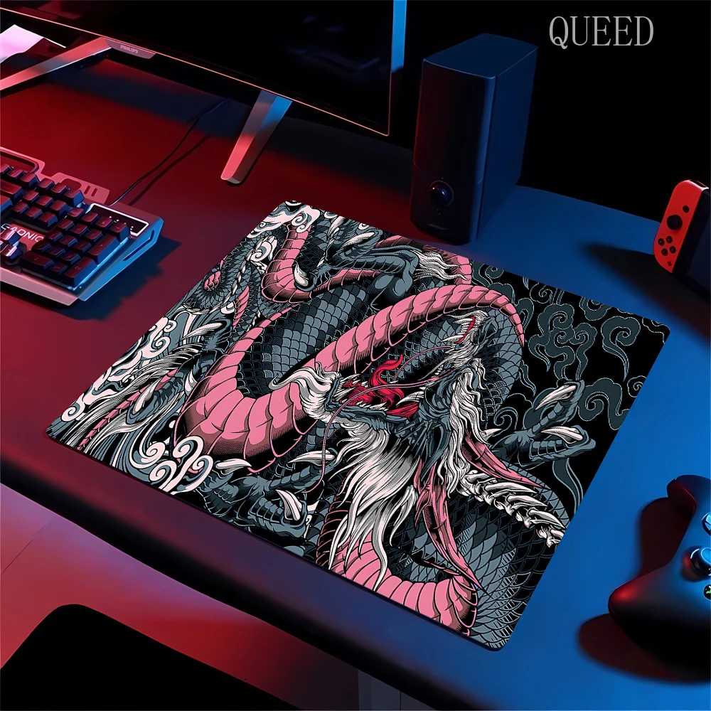 Dragon Gamer 100% Waterproof Mousepad Pc Accessories Keyboard Pads Gaming Speed Desk Mat Rubber Locked Edge Mouse Mats 40x45cm