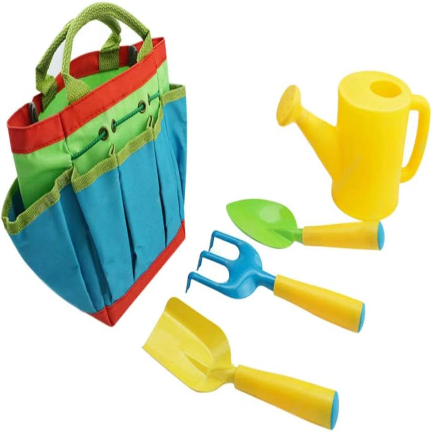 Garden Tool Set with Organizer Tote Bag - Shovel, Rake, Watering Can - Gardening Gifts for Boys and Girls