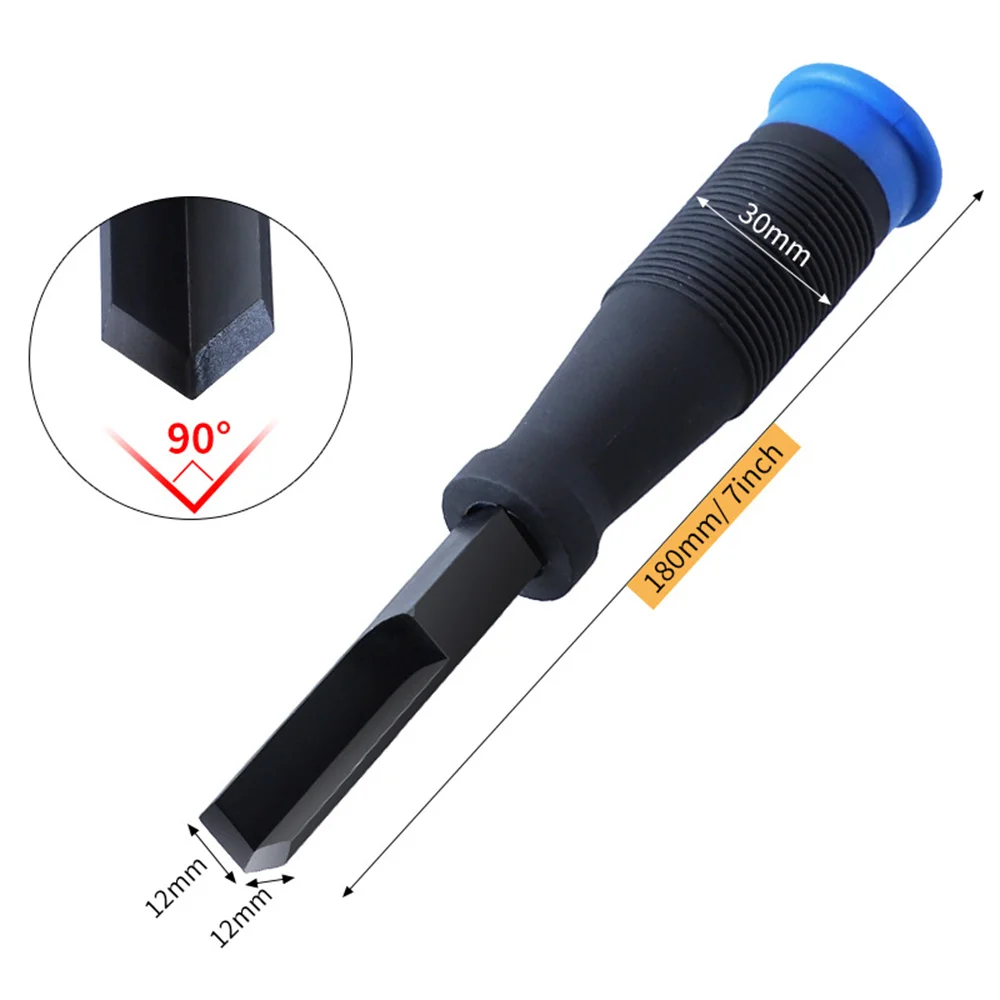 90 Degree Right Angle Chisel Tool with Plastic Handle High Carbon Steel Body for Efficient Grooving Woodworking Chisel