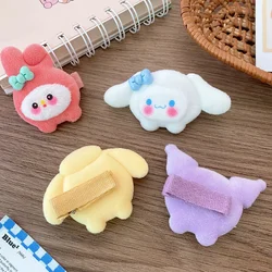 Sanrio pluszowa gumka Kuromi spinki do włosów Cinnamoroll gumka do włosów kobiet Velcro melodia spinki do włosów dziewczynka opaska na włosy prezent urodzinowy dla dzieci