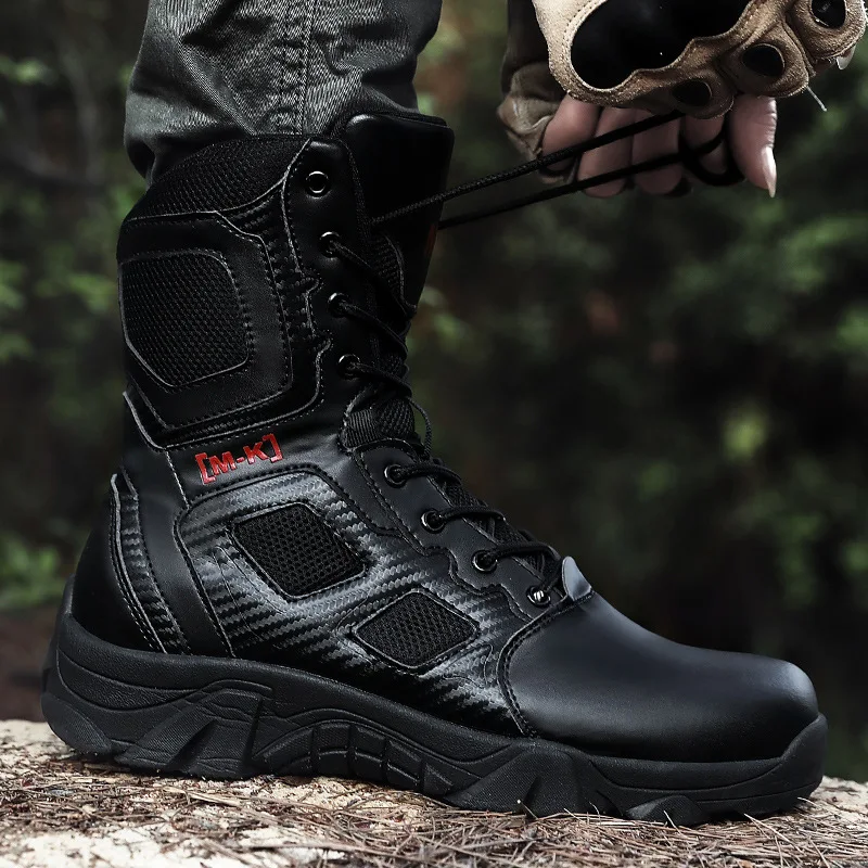 Men's Shoes Winter Men Combat Tactical Boots 2026 New Work Safety Shoes for Men Sneakers Fashion Waterproof Motorcycle Boots