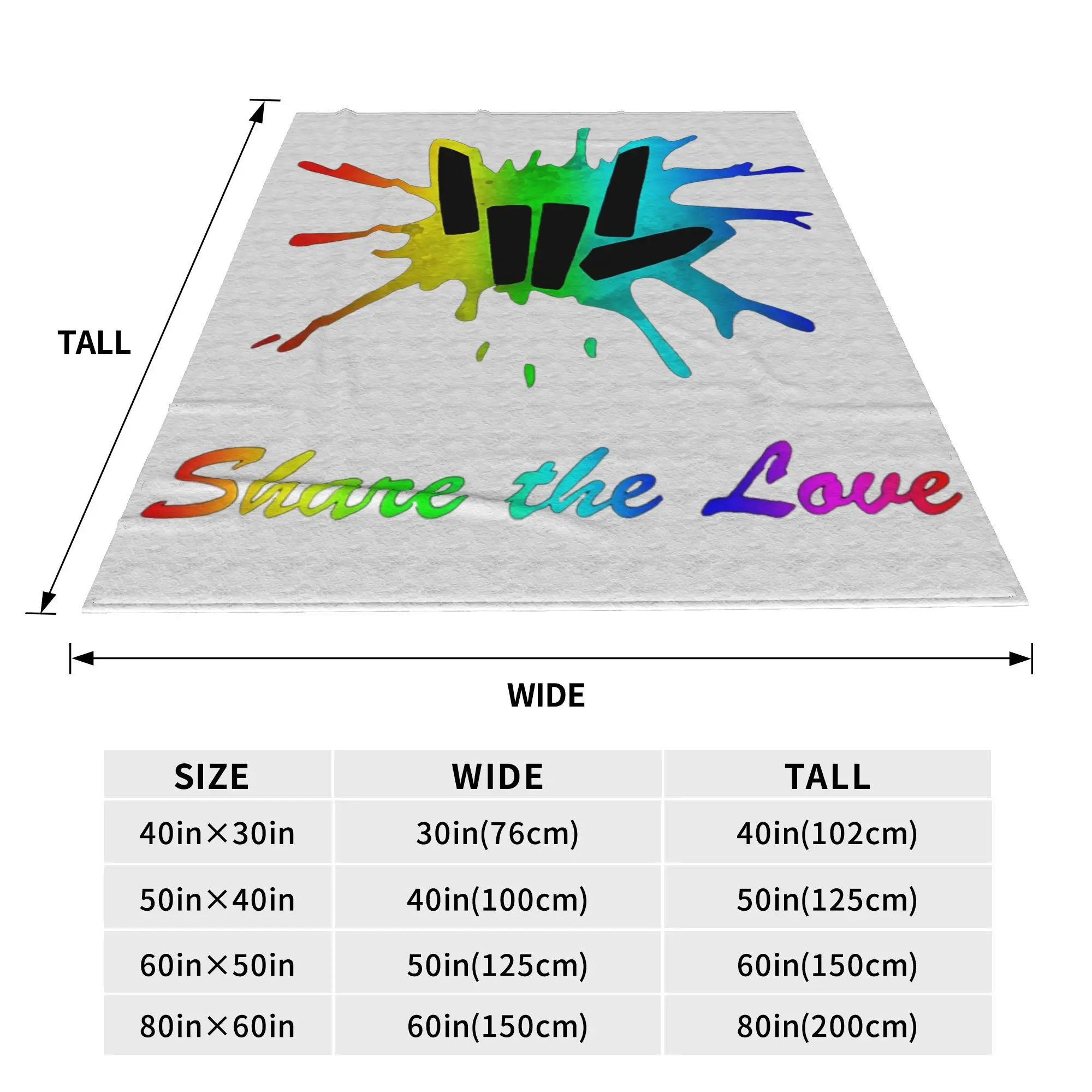 Share love cute for Kids and Youth Blankets Soft Warm Flannel Throw Blanket Bedspread for Bed Living room Picnic Travel Home