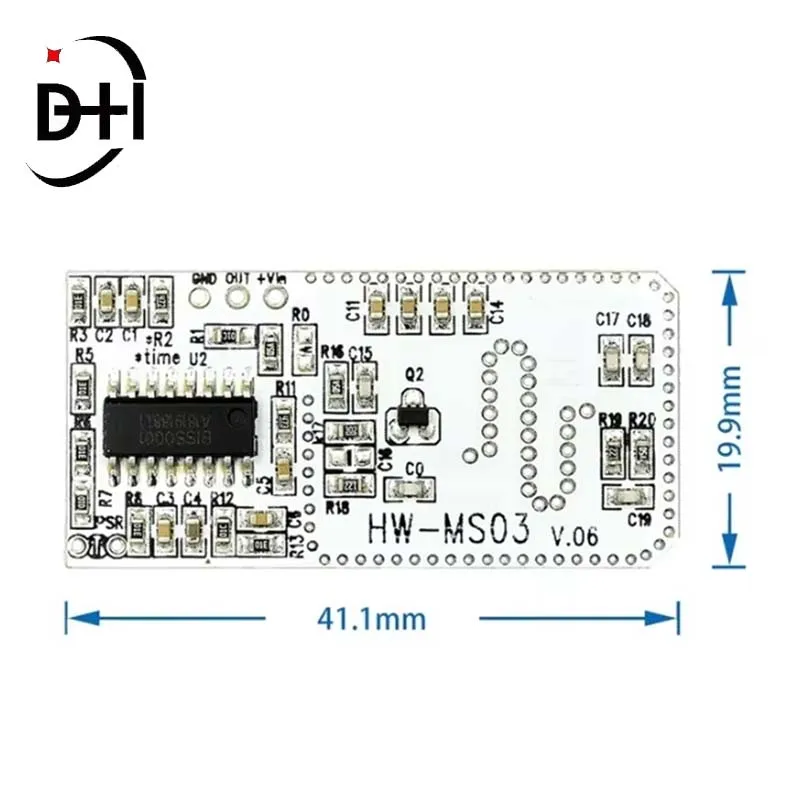 HW-MS03 Performance Motion Sensor Module Radar Motion Sensor 2.4GHz to 5.8GHz Microwave Radar Sensor Module for Arduino