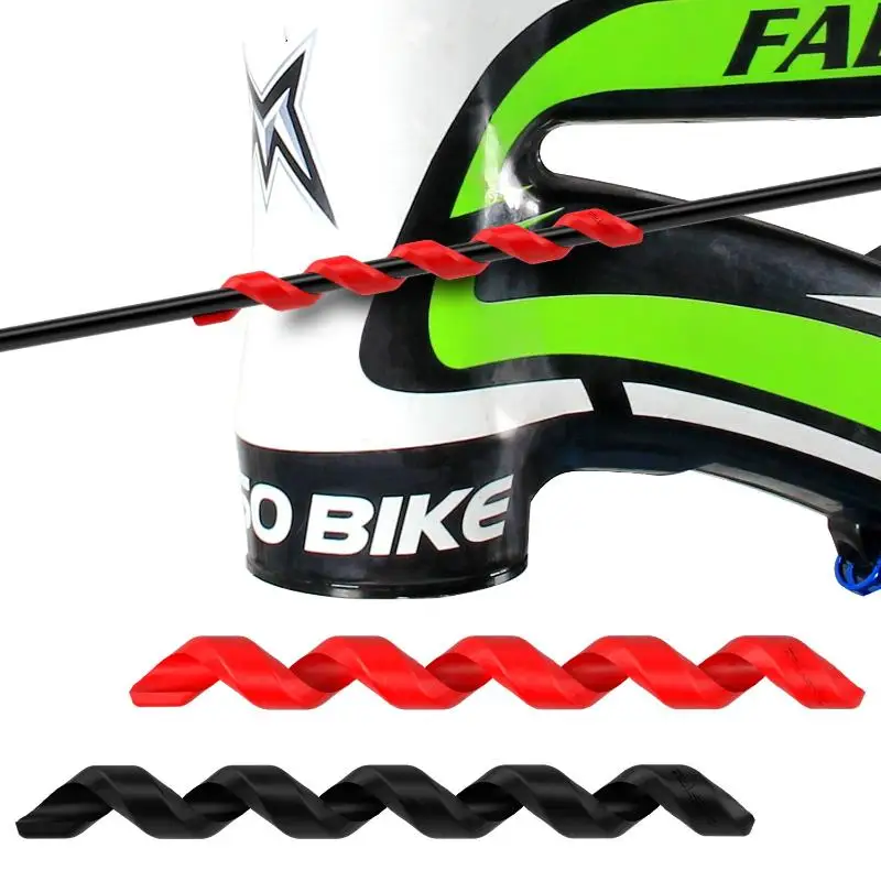5/10Pcs Bicycle Brake Cable Protector Rubber Bike Frame Spiral Protector Cover Anti-friction Cycling Parts Accessories